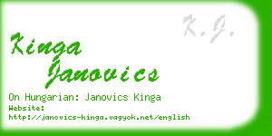 kinga janovics business card